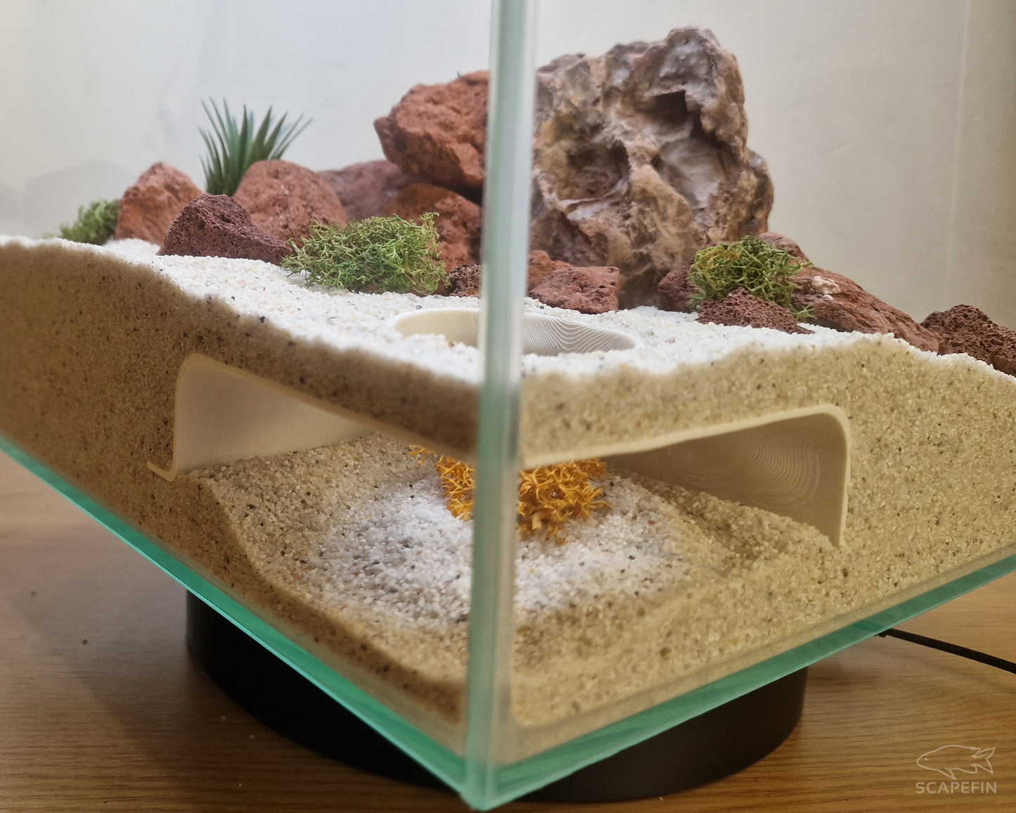 Ephia Corner Observation Cave | Aquarium & Terrarium Decor | Natural Hide for Fish, Plecos, Shrimp or Reptiles