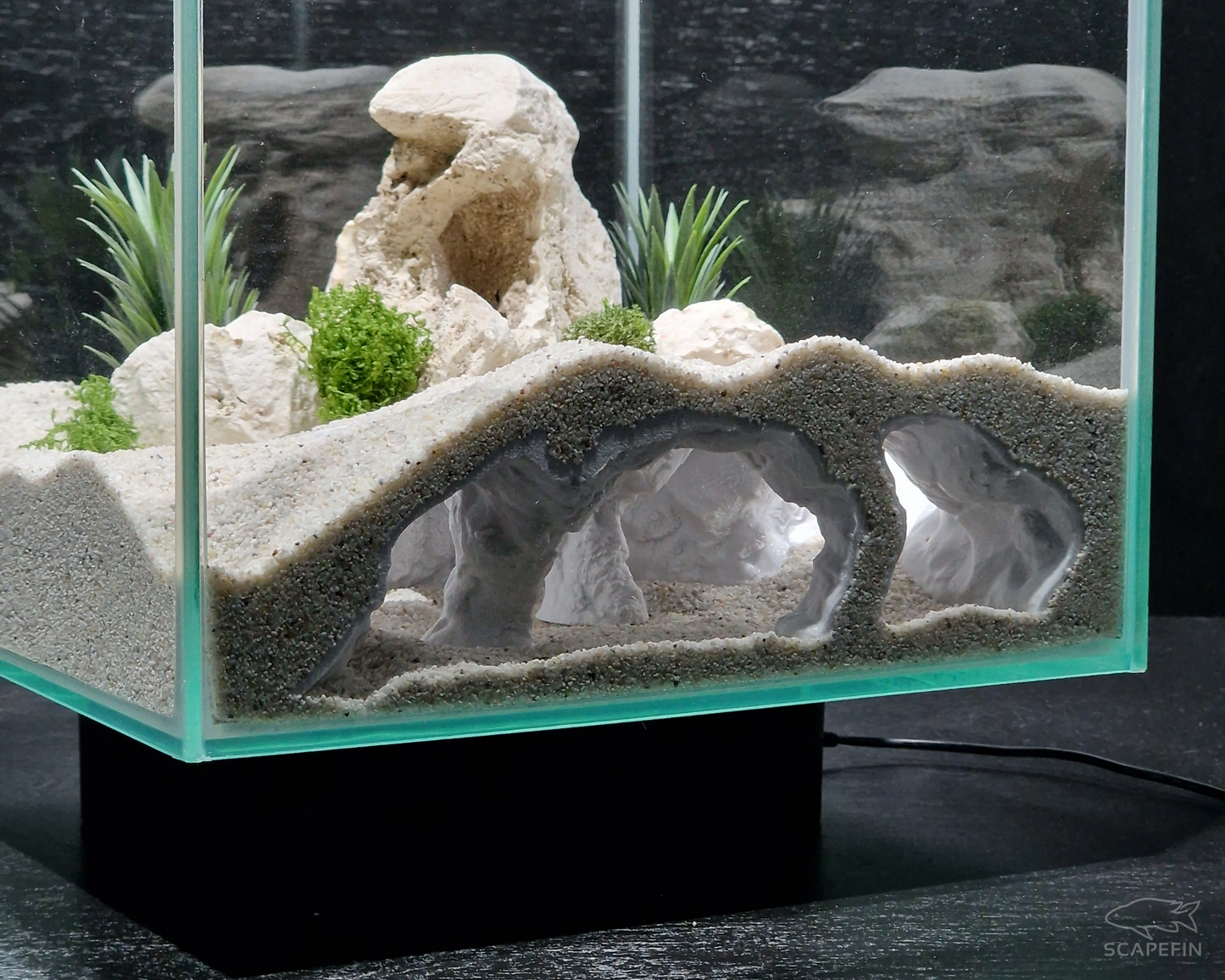 NEW! Atlantis Hidden Observation Cave | Aquarium & Terrarium Decor | Natural Hide for Fish, Plecos, Shrimp, Beetles or Reptiles